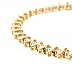 Pre Owned 14ct Diamond Tennis Bracelet ZX552